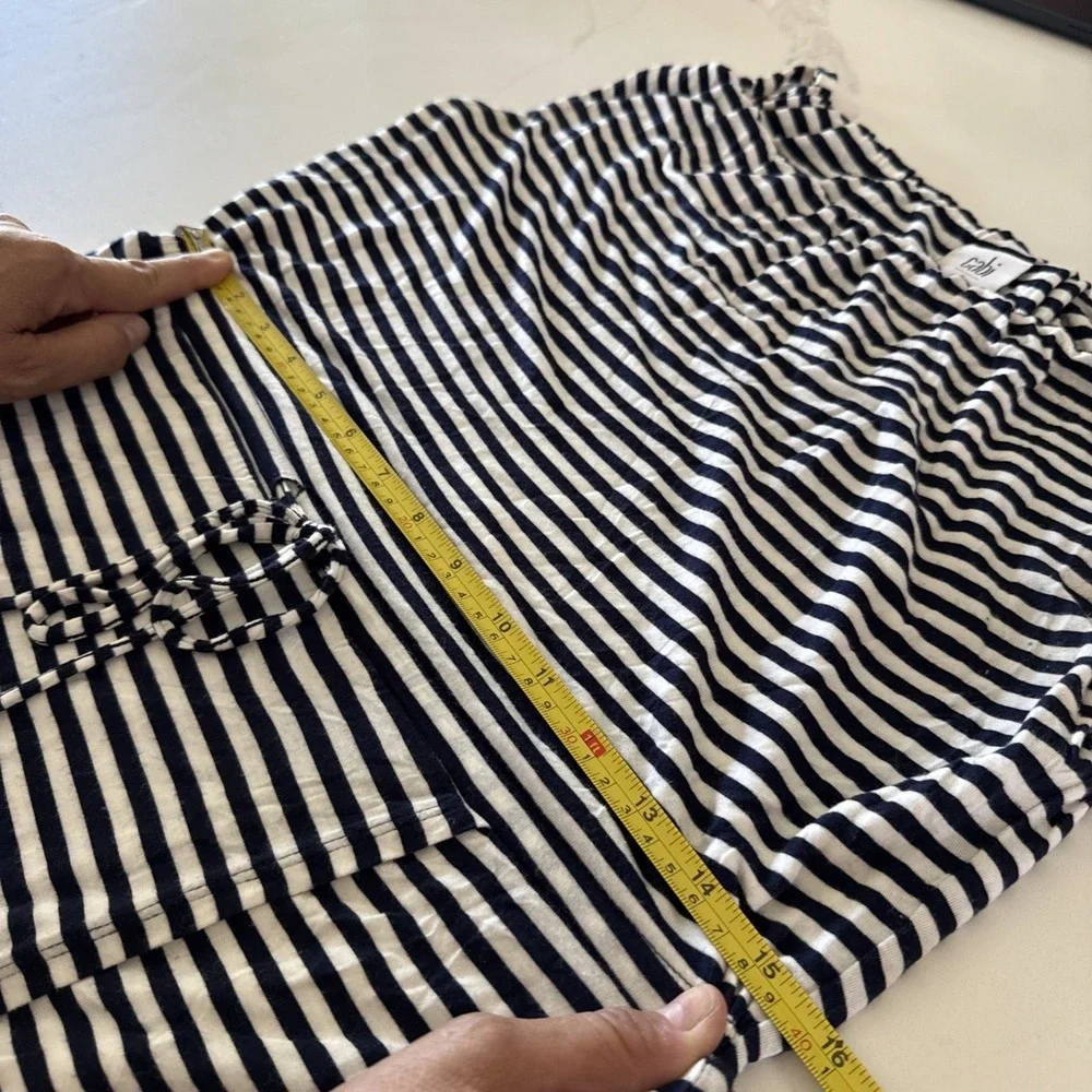 CAbi 5105 Boat Striped Maxi dress, blue/white‎ Sz Small, nautical, coastal